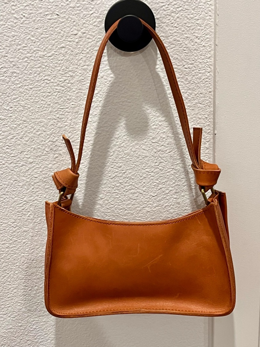 Madewell The Sydney Shoulder Leather Hobo‎ Bag in Burnished Caramel NWF NF070 - Picture 5 of 12